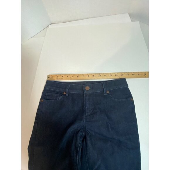 Ann Taylor Loft Modern Kick Crop Denim Jeans Dark Wash Stretchy Wimen’s 27/4P - Picture 6 of 9